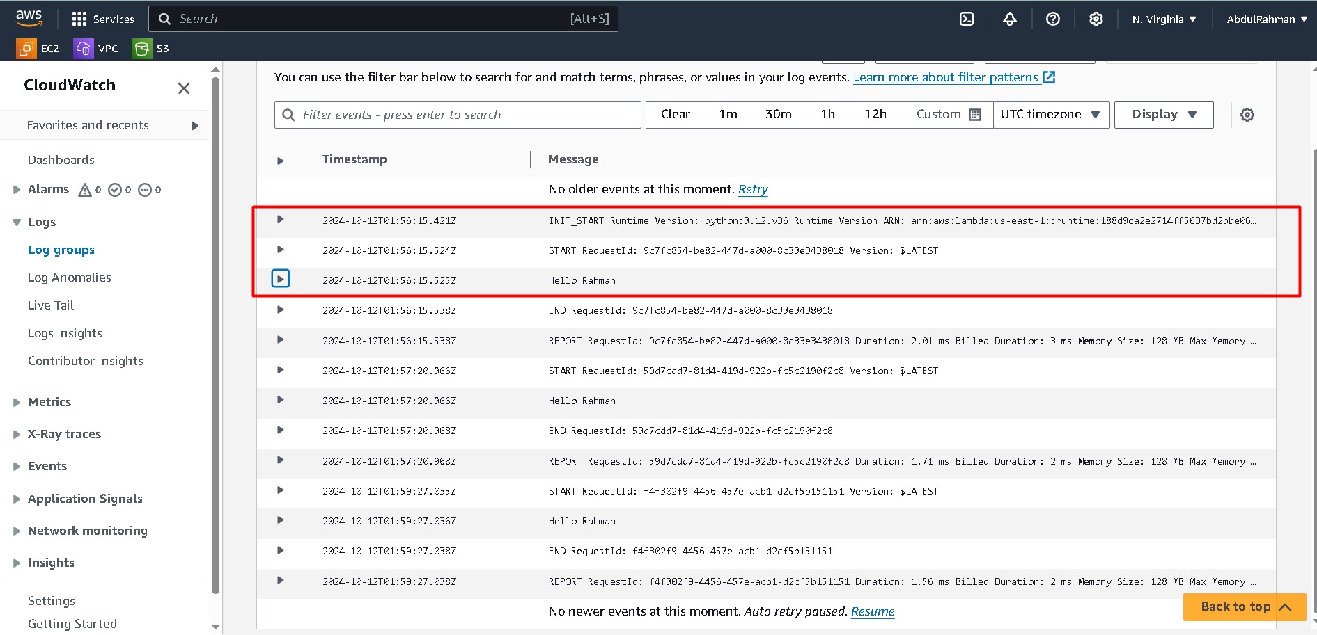 cloudwatch logs